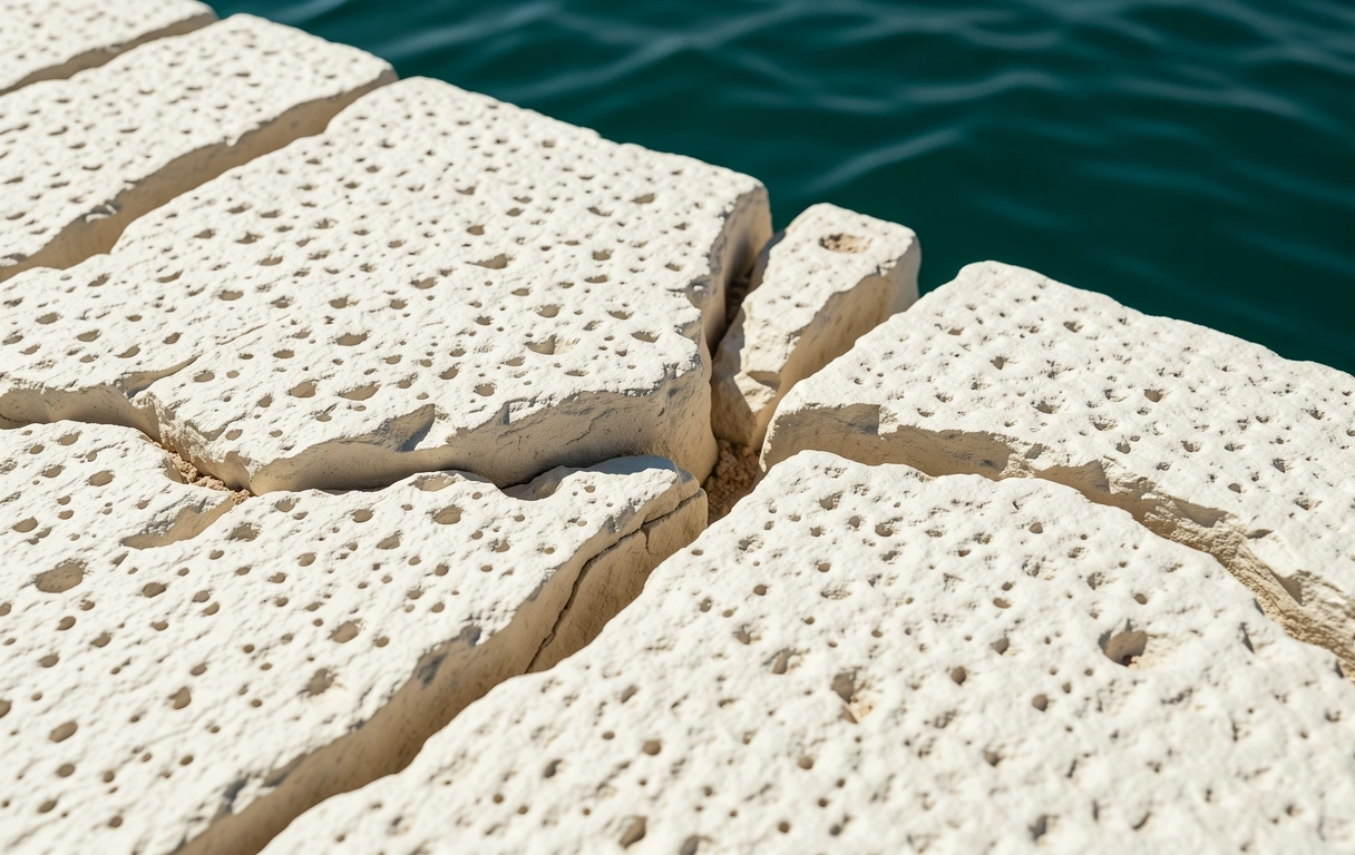 Sun-bleached white stone texture