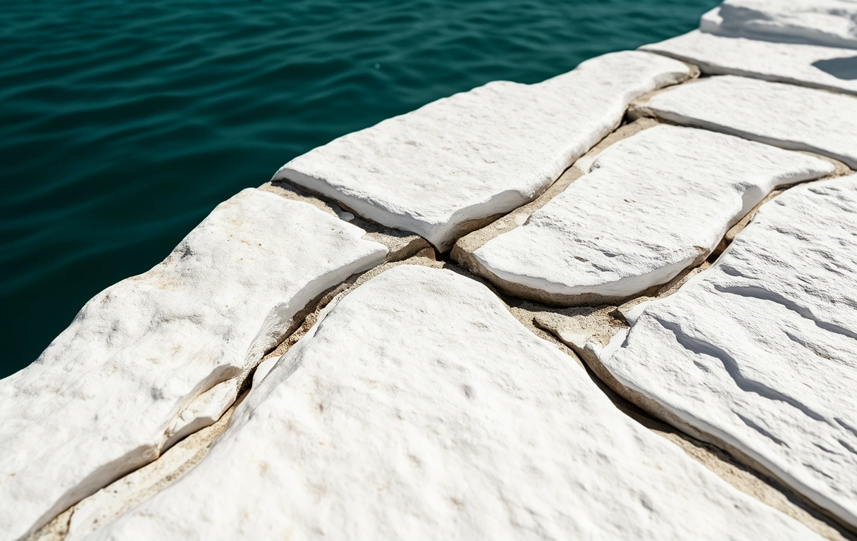 Close-up of weathered Aegean stone